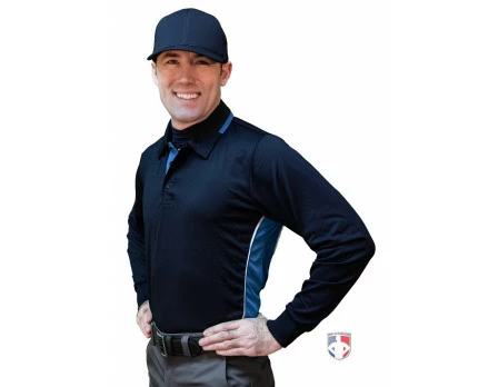 Smitty Umpire Smitty NCAA Softball Long Sleeve Body Flex Men's Umpire Shirt - Midnight Navy 1 Smitty Umpire Smitty NCAA Softball Long Sleeve Body Flex Men's Umpire Shirt - Midnight Navy