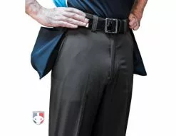 Smitty Umpire Smitty Performance Poly Spandex Charcoal Grey Flat Front Umpire Plate Pants With Expander Waistband