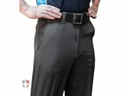 Smitty Umpire Smitty Performance Poly Spandex Charcoal Grey Flat Front Combo Umpire Pants