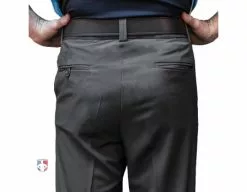 Smitty Umpire Smitty Performance Poly Spandex Charcoal Grey Flat Front Base Umpire Pants -Bats Shop S356 Smitty Performance Poly Spandex Charcoal Grey Flat Front Umpire Base Pants back 1