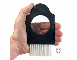 3-in-1 Softball Umpire Plate Brush Tool With Scraper -Bats Shop SB2000 3 in 1 Softball Umpire Plate Brush Tool with Scraper in hand