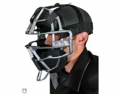 ALL-STAR Umpire Gear All-Star Cobalt Umpire Skull Cap 13 ALL-STAR Umpire Gear All-Star Cobalt Umpire Skull Cap -Bats Shop SC900UMP All Star Cobalt Umpire Skull Cap Worn Front Angled View with Mask