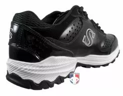Smitty Umpire Smitty V2 Black & White Umpire / Referee Field Shoes -Bats Shop SM FIELDv2 Smitty V2 Black White Umpire Referee Field Shoes heel inside