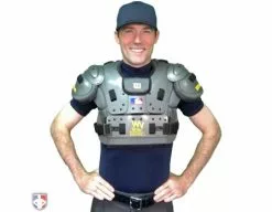 New Balance Referee And Umpire Shoes New Balance Challenger Mock Neck Short Sleeve Compression Shirt - Navy 9 New Balance Referee And Umpire Shoes New Balance Challenger Mock Neck Short Sleeve Compression Shirt - Navy -Bats Shop TMMT717 N New Balance Mock Neck Challenger Short Sleeve Compression Shirt Navy Worn Front with Chest Protector