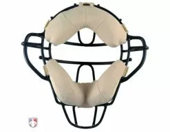 Team Wendy Umpire Mask Replacement Pads - Tan -Bats Shop Team Wendy Tan in Black Frame Inside 1