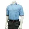 Smitty Umpire Smitty Pro Knit Umpire Shirt - Powder Blue With Red-White-Navy Trim