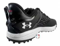 Under Armour Yard Turf Black & White Field Shoes 10 Under Armour Yard Turf Black & White Field Shoes -Bats Shop UA YT Under Armour Yard Turf Black White Field Shoes Charged back angle wm 1