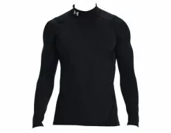 Under Armour V2 ColdGear Compression Long Sleeve Mock Shirt -Bats Shop UACG MOCK2 BK Under Armour ColdGear Long Sleeve Fitted Mock Shirt