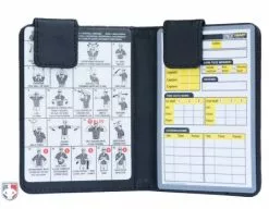 UMPLIFE Pro Grade Magnetic "Book" Style 5" Umpire Lineup Card Holder / Game Card Referee Wallet -Bats Shop ULF MINI PRO GRADE MAGNETIC BOOK STYLE UMPIRE LINE UP CARD HOLDER GAME CARD REFEREE OPEN WITH CARDS