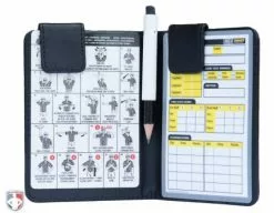 UMPLIFE Pro Grade Magnetic "Book" Style 5" Umpire Lineup Card Holder / Game Card Referee Wallet -Bats Shop ULF MINI PRO GRADE MAGNETIC BOOK STYLE UMPIRE LINE UP CARD HOLDER GAME CARD REFEREE OPEN WITH PENCIL