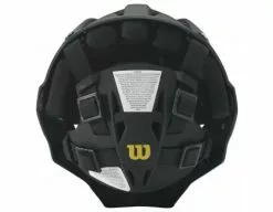 Wilson Umpire Gear Wilson MLB Pro Stock Titanium Umpire Helmet -Bats Shop WTA5800BL Wilson MLB Pro Stock Titanium Umpire Helmet Back View