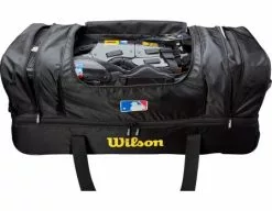 Wilson Umpire Gear Wilson V2 MLB 36" Umpire Equipment Bag On Wheels 8 Wilson Umpire Gear Wilson V2 MLB 36" Umpire Equipment Bag On Wheels -Bats Shop WTA9780BL Wilson Umpire Bag BL Interior Main Pocket