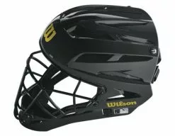Wilson Umpire Gear Wilson MLB Pro Stock Steel Umpire Helmet -Bats Shop wta5801bl pro stock umpire helmet steel bl ye vents